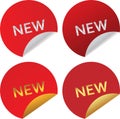 Set of New Product Sticker Labels Royalty Free Stock Photo