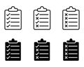 Checklist and Task Board Icons â Line Style Productivity Set Royalty Free Stock Photo