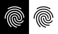 Fingerprint icon. Editable Stroke. Biometric security ID icon for personal authentication, user recognition Royalty Free Stock Photo