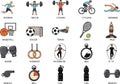Sports Equipment and Activities Icon Set Illustration Royalty Free Stock Photo