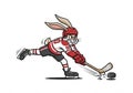 Rabbit Basketball Player Cartoon Illustration Royalty Free Stock Photo