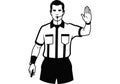 Soccer Referee Line Art Illustration Royalty Free Stock Photo