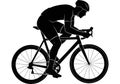 Cyclist Riding Bicycle Speed Silhouette Illustration Royalty Free Stock Photo