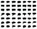 Black bubble speech set Royalty Free Stock Photo
