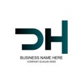 DH Logo Design, Modern DH Branding, Creative DH Identity, Unique DH Visuals Royalty Free Stock Photo