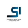 SI Logo Design, Modern SI Branding, Creative SI Identity, Unique SI Visuals Royalty Free Stock Photo