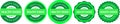 Healthy choice certification badges with stars in circular green seals Royalty Free Stock Photo