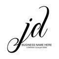 JD creative logo design modern branding ideas unique visual identity professional logo inspiration for businesses and startups Royalty Free Stock Photo