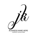 JK creative logo design modern branding ideas unique visual identity professional logo inspiration for businesses and startups Royalty Free Stock Photo