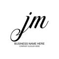 JM creative logo design modern branding ideas unique visual identity professional logo inspiration for businesses and startups Royalty Free Stock Photo