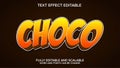 3d text effect choco vector editable Royalty Free Stock Photo