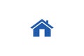 Clean Home Icon Logo for Real Estate, Construction, Architecture and Housing Businesses Royalty Free Stock Photo