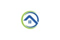 Clean Home Icon Logo for Real Estate, Construction, Architecture and Housing Businesses Royalty Free Stock Photo