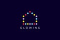 Home Light Glow Logo Design for Real Estate, Smart Home and Modern Housing Brand Identity Royalty Free Stock Photo