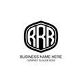 rrr logo professional creative brand identity logo design Royalty Free Stock Photo