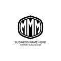 mmm logo professional creative brand identity logo design Royalty Free Stock Photo