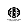 GGG logo, creative logo design, brand identity solutions, innovative design services, professional branding Royalty Free Stock Photo