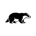 badger silhouette illustrations design Royalty Free Stock Photo