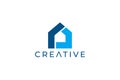 Clean Abstract Home Logo Design for Real Estate and Property Branding Royalty Free Stock Photo