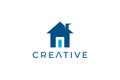 Clean Abstract Home Logo Design for Real Estate and Property Branding Royalty Free Stock Photo