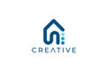 Clean Abstract Home Logo Design for Real Estate and Property Branding Royalty Free Stock Photo