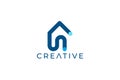 Clean Abstract Home Logo Design for Real Estate and Property Branding Royalty Free Stock Photo