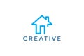 Clean Abstract Home Logo Design for Real Estate and Property Branding Royalty Free Stock Photo