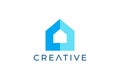 Clean Abstract Home Logo Design for Real Estate and Property Branding Royalty Free Stock Photo