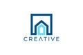 Clean Abstract Home Logo Design for Real Estate and Property Branding Royalty Free Stock Photo