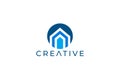 Clean Abstract Home Logo Design for Real Estate and Property Branding Royalty Free Stock Photo