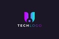 Letter U Tech Logo Design for Technology and Digital Brands Royalty Free Stock Photo