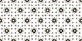Seamless geometric floral background with repeating symmetrical flower pattern Royalty Free Stock Photo