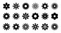 A set of black and white icons of isolated colors on a white background, a simple vector illustration Royalty Free Stock Photo
