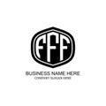 FFF modern brand logo design, creative business emblem, professional company identity Royalty Free Stock Photo