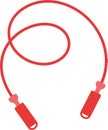 Jump Rope Vector Illustration â Red Skipping Rope Fitness Icon Royalty Free Stock Photo