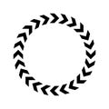 Cyclic closed circular arrow of the chevron, isolated on a white background, vector illustration Royalty Free Stock Photo