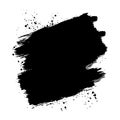 Abstract Black Grunge Ink Brush Stroke Vector Texture Isolated on White Background for Design Element and Logo Frame Royalty Free Stock Photo