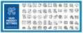 Comprehensive line icon set illustrating various settings and configuration options for SaaS products Royalty Free Stock Photo