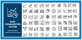 Professional collection of various business data visualization graph and chart icons for analysis Royalty Free Stock Photo