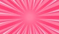 Abstract pink comic halftone background with sun rays. halftone dotted background. sunburst pattern. summer banner Royalty Free Stock Photo
