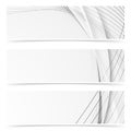 Web abstract modern swoosh gray line banners