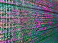 Web abstract programming and created virus on laptop screen. Mobile app building. Monitor photo. Computer program preview. Royalty Free Stock Photo