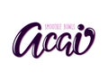 Acai smoothie bowls vector logotype