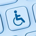 Web accessibility online internet website computer people disabilities blue Royalty Free Stock Photo