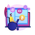 Web accessibility program abstract concept vector illustration.