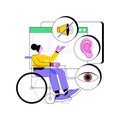 Web accessibility program abstract concept vector illustration.