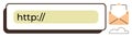 Web Address Bar with Envelope and Cloud Representing Internet Communication and Email Services Royalty Free Stock Photo