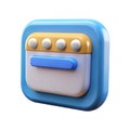 Web Address Icon in 3D Rendering Representing Internet URL and Online Website Navigation Concept