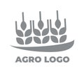 Agro icon for your company logo. Vector black Royalty Free Stock Photo