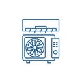 Air conditioning line icon concept. Air conditioning flat vector symbol, sign, outline illustration.